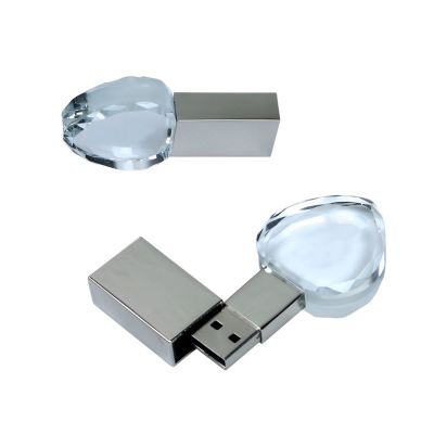 CRYSTAL HEART - memoria usb de vidrio en forma de corazón