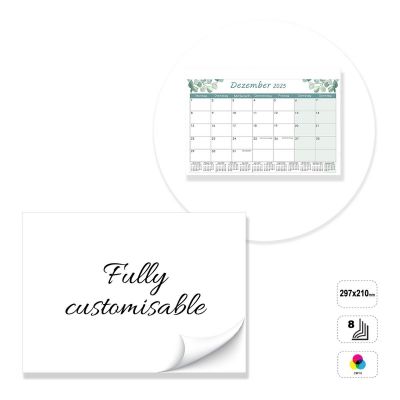 PARIS - calendario de pared pegado a tope de 8 hojas