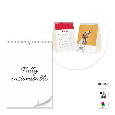 LONDON - calendario de sobremesa con espiral de 8 hojas