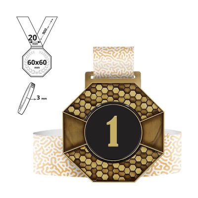 KERONO - medalla de aleación de zinc 3mm