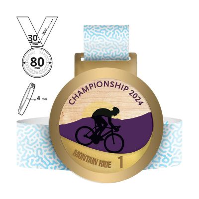 NIKKO - medalla de acero y contrachapado 4mm