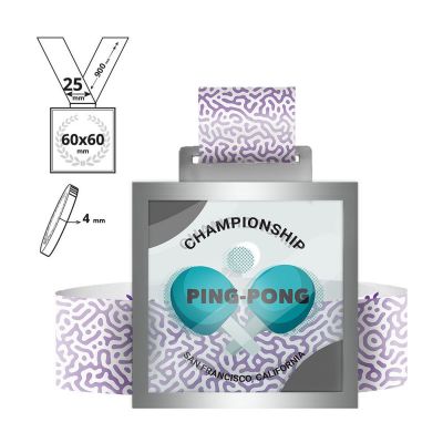 SAKAI - medalla de acero y plexiglás 4mm