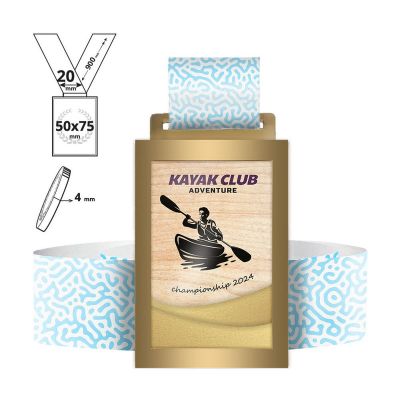 KOCHI - medalla de acero y contrachapado 4mm