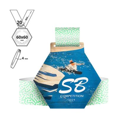 FUKUOKA - medalla de contrachapad 4mm