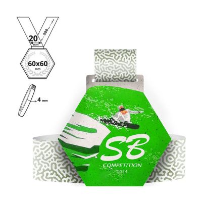 SENDAI - medalla de cartón reciclado 4mm