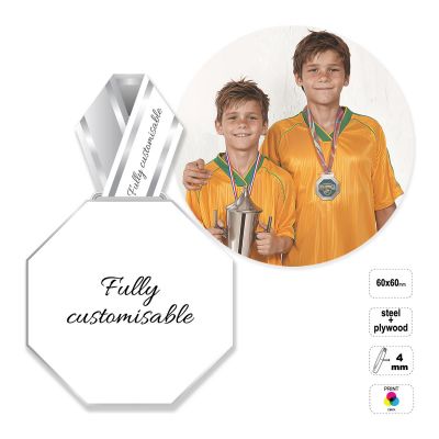 OITA - medalla de acero y contrachapado 4mm