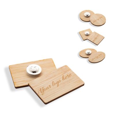 BOOBADGE - insignia de bambú 53×35 mm