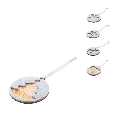 CREAFELT TREE - Adorno de árbol de Navidad, corazón