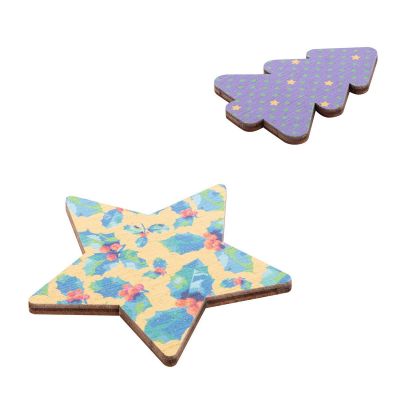 WOOFRI XMAS - imán de nevera navideño personalizado, estrella