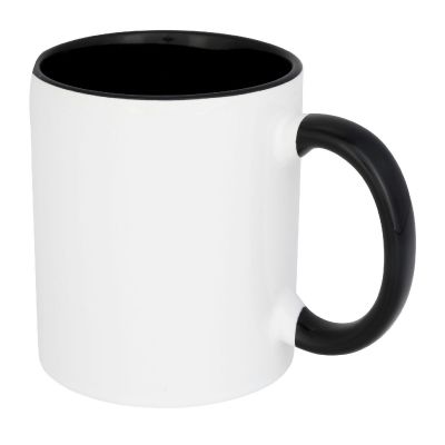 PIX -Taza de 350 ml para sublimación con asas e interior de color