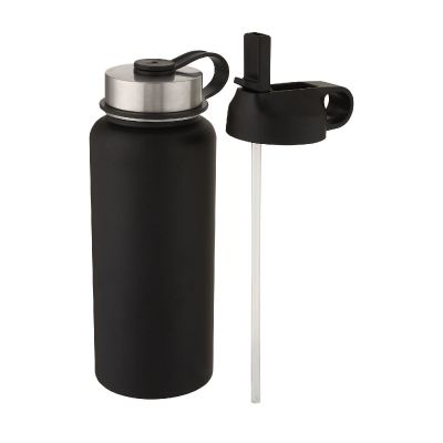 SUPRA -Bidón deportivo con aislamiento de cobre al vacío de 1 l con 2 tapas 