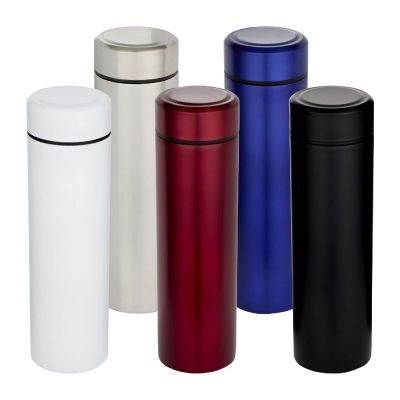 TAYLOR -Termo de acero inoxidable de doble pared de 450 ml con colador de té