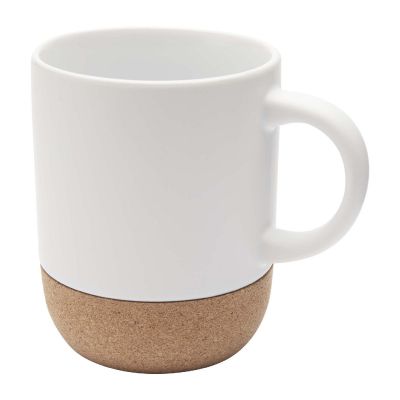 BILLIE -Taza de cerámica para sublimación de 300 ml con detalles de corcho
