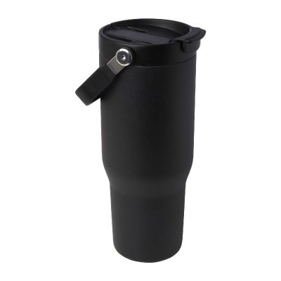 STEELCUP 900 -Vaso con aislamiento de cobre en acero inoxidable reciclado rcs, 900 ml y tapa de doble función 