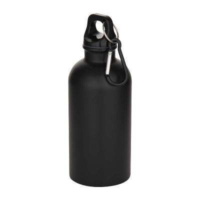 BOUNCE -Botella de 400 ml de acero inoxidable mate con certificado RCS de una sola pared con mosquetón 
