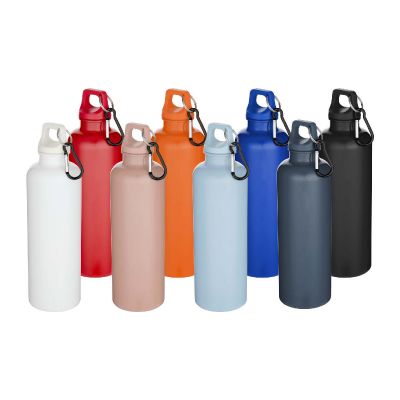 OREGON -Botella de 750 ml con mosquetón en color liso de plástico reciclado con certificado RCS 