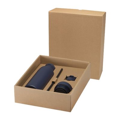 ILLUMINA -Botella de 650 ml de acero inoxidable reciclado con certificado RCS de doble pared con 3 tapas 