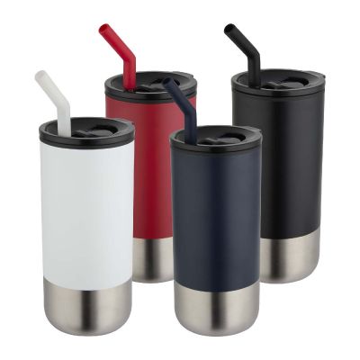 GRAYSON -Vaso con aislamiento de 480 ml con certificado RCS y pajita 