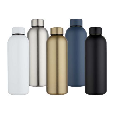 SPRING -Botella de agua de 750 ml de acero inoxidable reciclado con pared simple y certificado RCS 