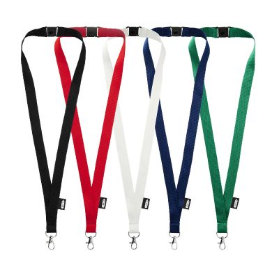 TOM -Lanyard de PET reciclado con cierre independiente 