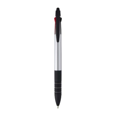 TRINE -Bolígrafo de material reciclado RCS de 3 tintas con stylus 