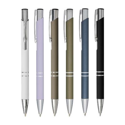 MONETA SOFT -Bolígrafo con empuñadura de tacto suave Moneta (tinta negra)
