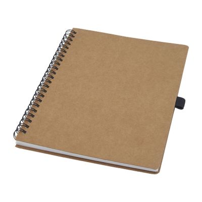 COBBLE A5 -Libreta de tamaño A5 de cartón reciclado con espiral y papel de piedra Cobble