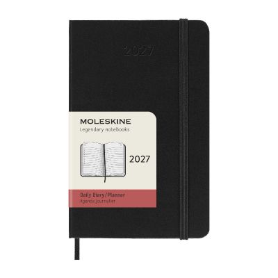 MOLESKINE -Agenda diaria de bolsillo de 12 meses con tapa dura 