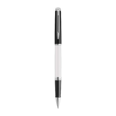 HEMISPHERE -Rollerball con bloques de color y ribete plateado 