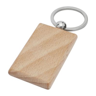 GIAN -Llavero rectangular de madera de haya