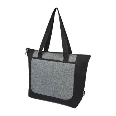RECLAIM -Bolsa Tote reciclada GRS en dos tonos con cremallera de 15 L 
