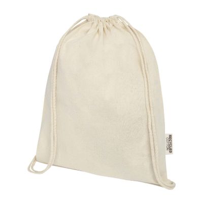 OREGON -Bolsa con cordón de algodón reciclado GRS de 140 g/m² 