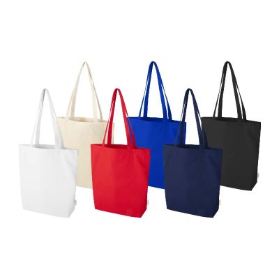 ODISHA -Bolsa Tote de 11 l con fondo ancho algodón orgánico OCS de 180 g/m² 