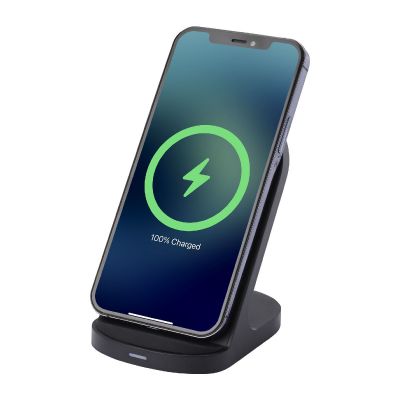LOOP CHARGING STATION 15W -Base de carga inalámbrica con doble bobina de 15W en plástico reciclado con certificación RCS Loop