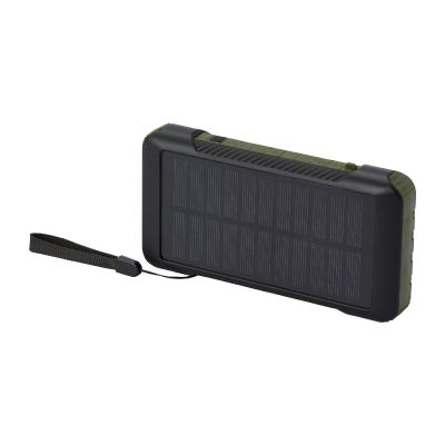 SOLDY -Batería externa de dinamo solar en plástico reciclado de 10 000 mAh con certificación RCS 
