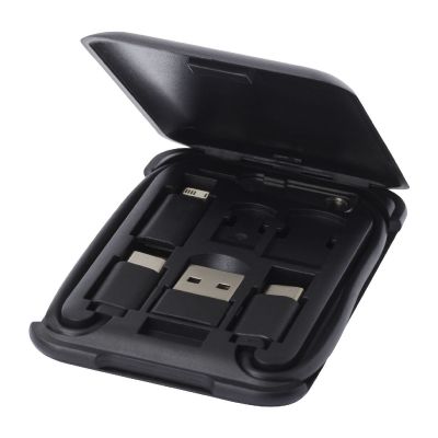 SAVVY -Cable de carga modular de plástico reciclado con soporte para teléfono 