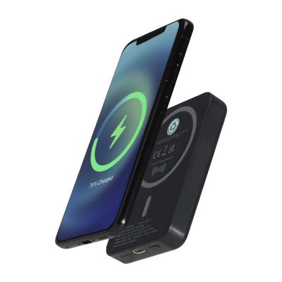 ACRAB -Batería externa inalámbrica magnética de 5000 mAh y 15 W con PD de 20 W fabricada con plástico reciclado