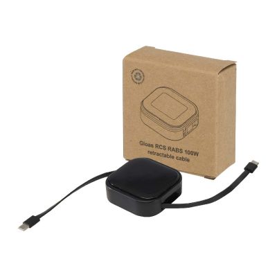 RESYNC CABLE 5IN1 -Cable retráctil reciclado 5 en 1 para sincronización de datos y carga rápida de 100 W con kit de herramientas para smartphone