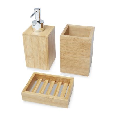 HEDON -Set de baño de bambú de 3 piezas