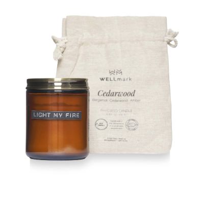 WELLMARK -Vela perfumada mediana de madera de cedro