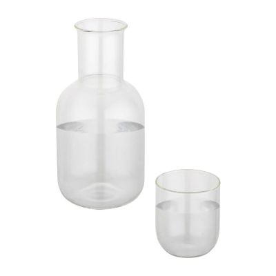 AMELIE -Set de jarra y taza de cristal acabado mate