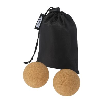 TRIKONA -Pelota de corcho para yoga - Set dos unidades