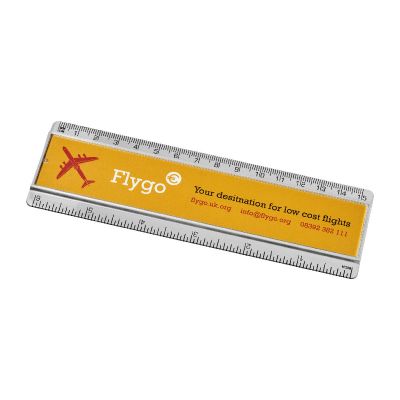 ELLISON -Regla de plástico de 15 cm con inserto de papel 
