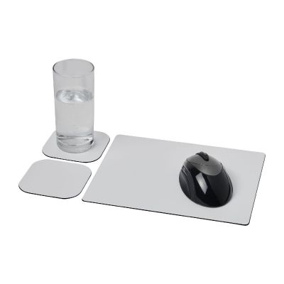BRITEDESK 3 -Combo 3 de alfombrilla para ratón y juego de posavasos Brite-Mat®