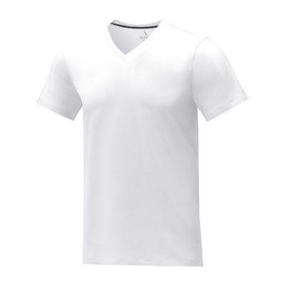 SOMOTO -Camiseta de manga corta y cuello en V para hombre 