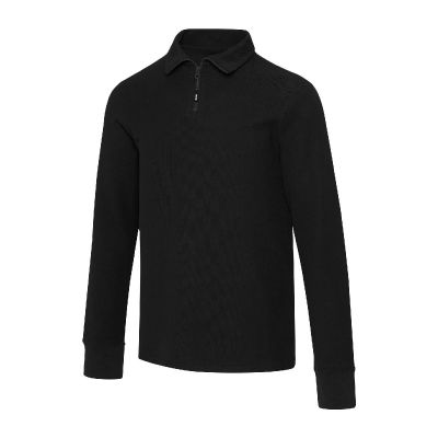 ZEUS -Polo unisex de manga larga y media cremallera de 245 g/m² 