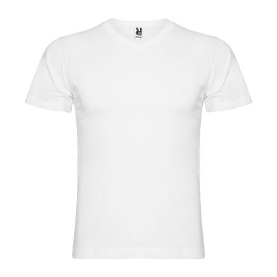 SAMOYEDO -Camiseta de cuello de pico de manga corta para hombre de 155 g/m² 