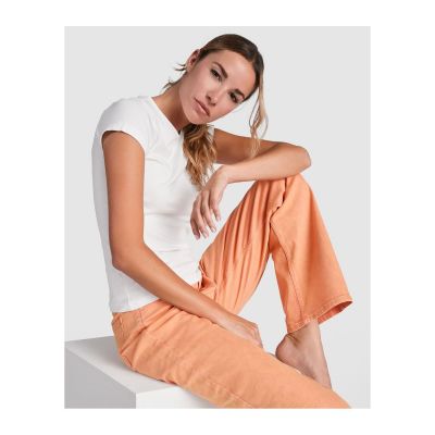 PUEBLO - Camiseta de manga corta con cuello fino ribeteado