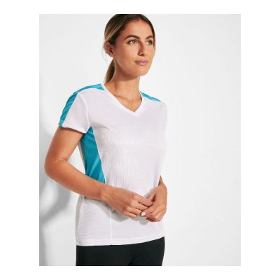 VAIL - Camiseta técnica de manga corta para mujer con cuello pico