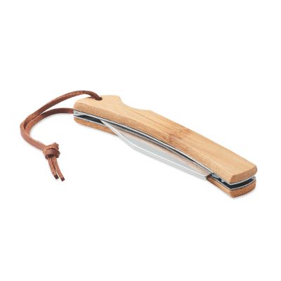 MANSAN - Cuchillo plegable de bambú